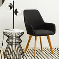 Stockholm Black Dining Chair With Angular Legs