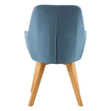 Stockholm Blue Dining Chair With Angular Legs