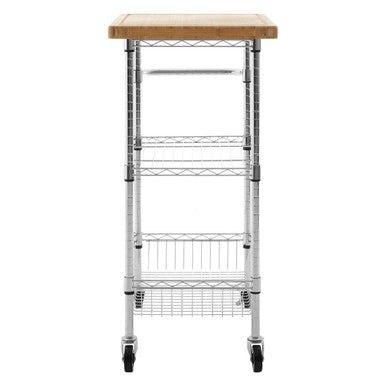 Frankfurt 3 Tier Kitchen Trolley Steel Modern