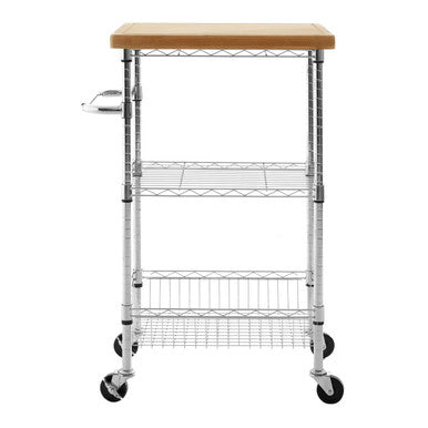 Frankfurt 3 Tier Kitchen Trolley Steel Modern