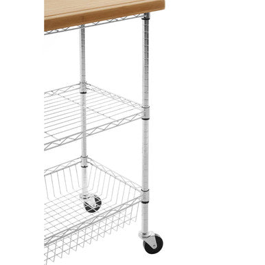 Frankfurt 3 Tier Kitchen Trolley Steel Modern