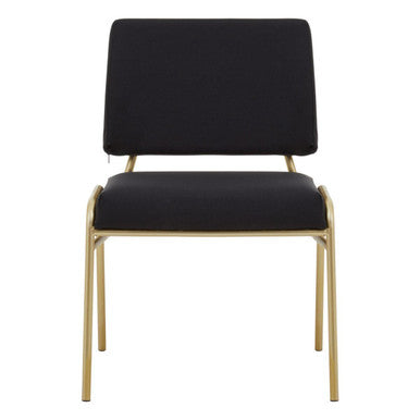 Lexa Black Linen Chair