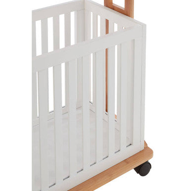 Nostra 2 Tier Storage Trolley Bamboo White Modern