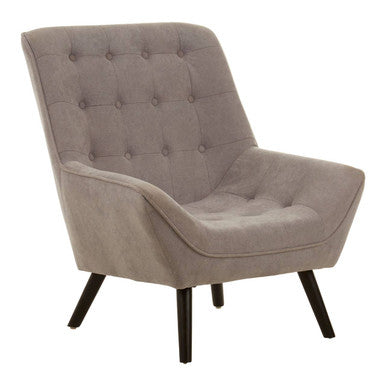 Stockholm Grey Linen Accent Chair