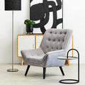 Stockholm Grey Linen Accent Chair