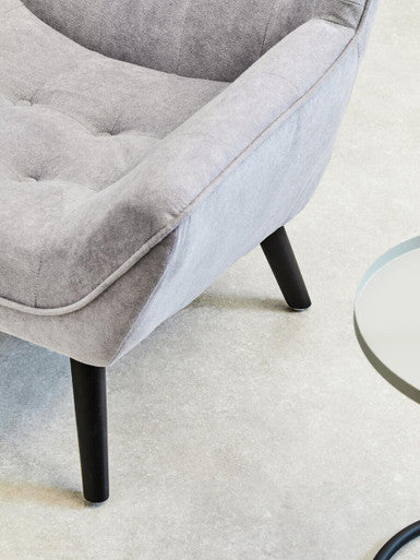 Stockholm Grey Linen Accent Chair