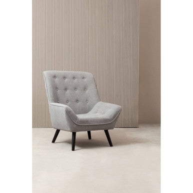 Stockholm Grey Linen Accent Chair