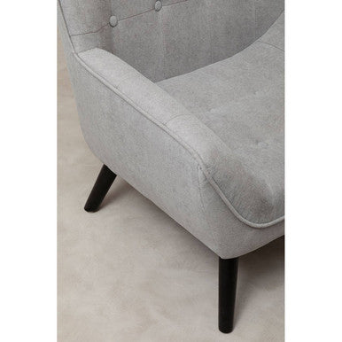 Stockholm Grey Linen Accent Chair