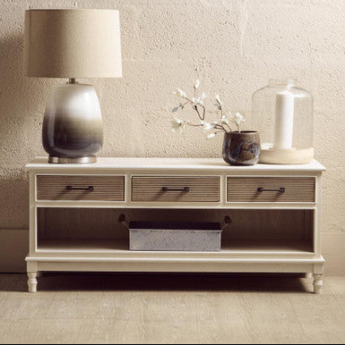 Heritage 3 Drawer White Cabinet