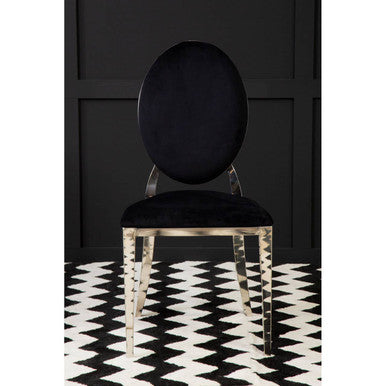 Sarita Stackable Silver Dining Chair