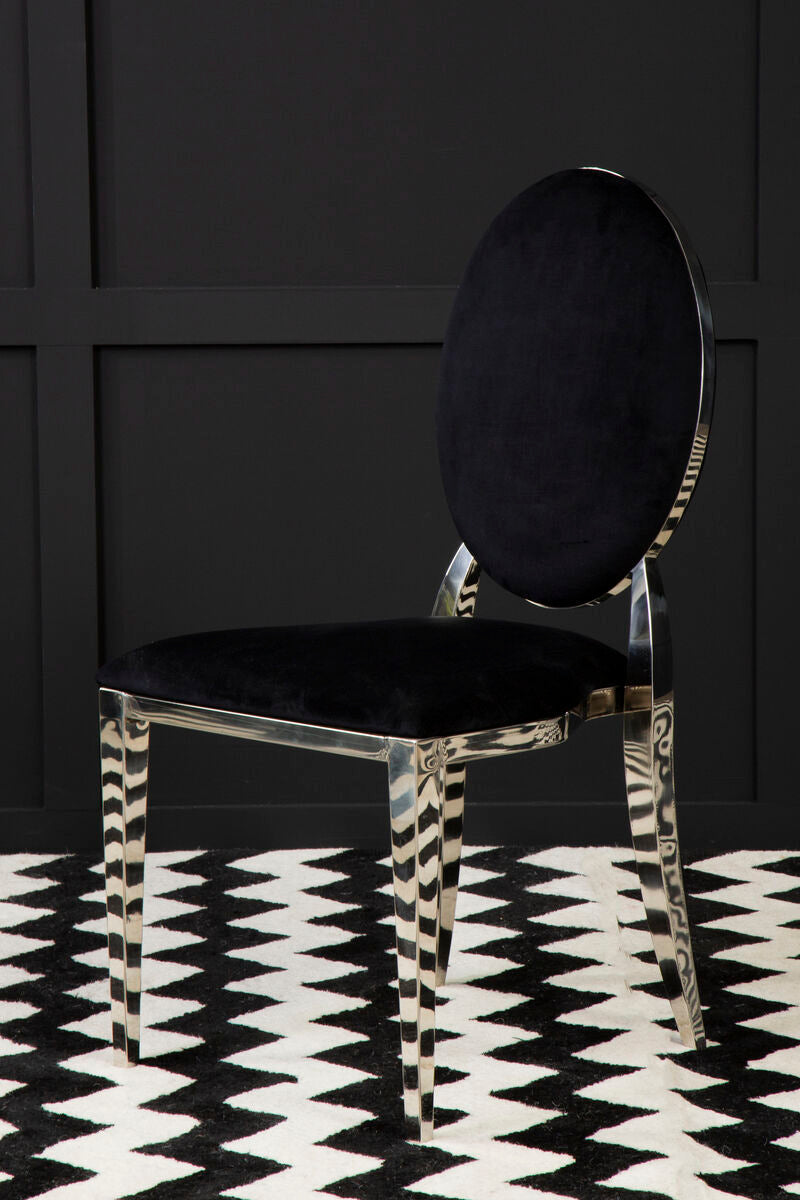 Sarita Stackable Silver Dining Chair