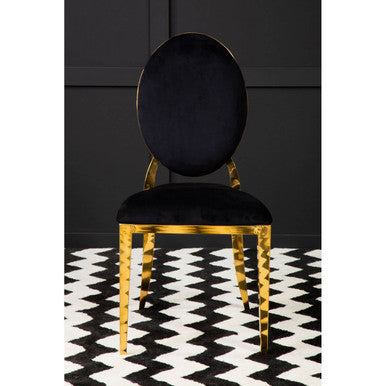 Sarita Stackable Gold Dining Chair