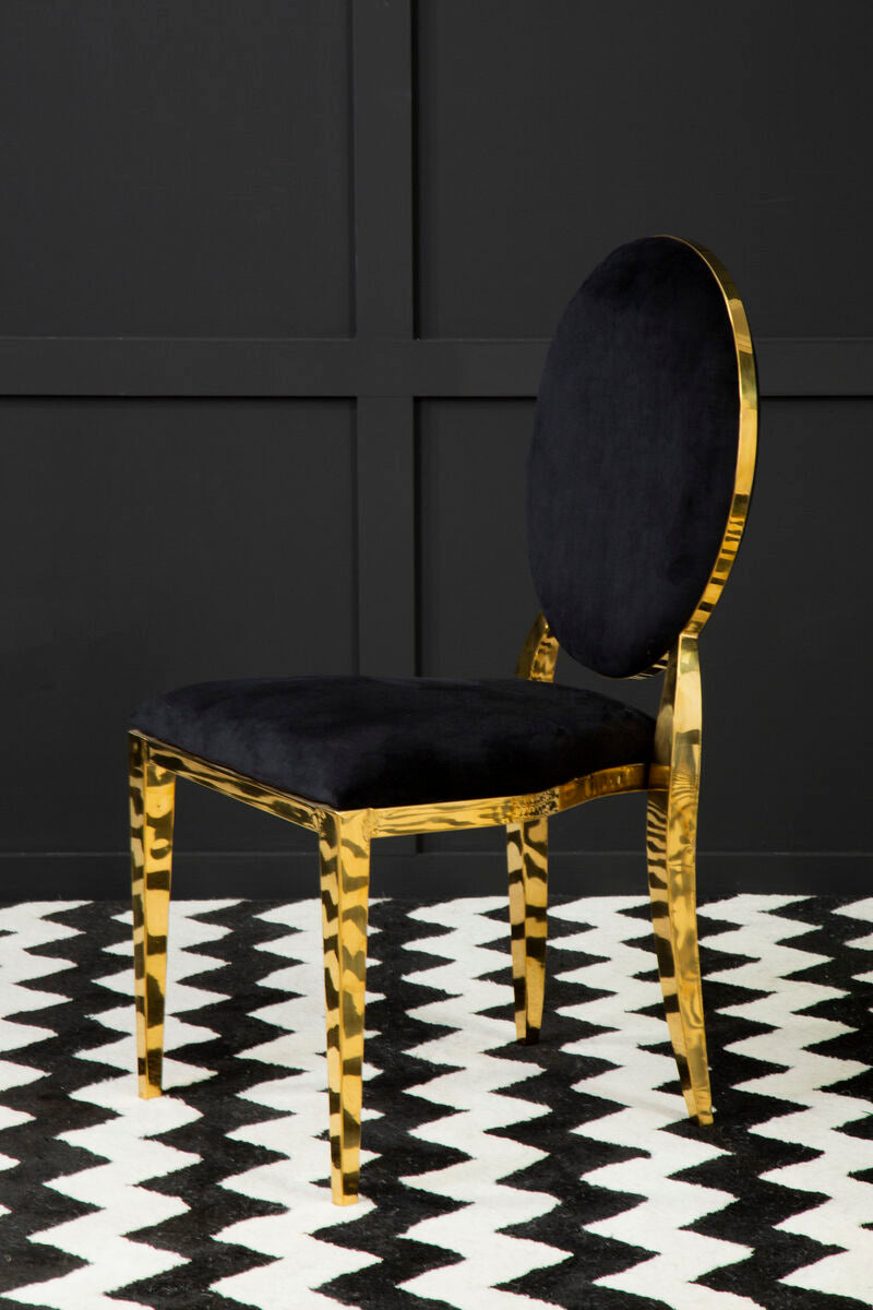 Sarita Stackable Gold Dining Chair