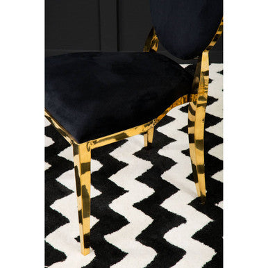Sarita Stackable Gold Dining Chair