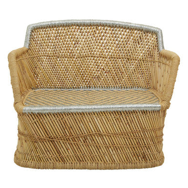 2 Seat Natural & Silver Sofa, Rowan