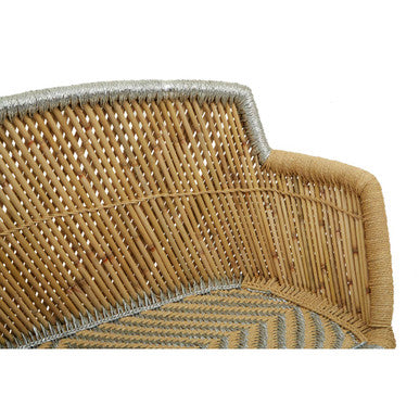 2 Seat Natural & Silver Sofa, Rowan