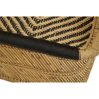 2 Seat Natural & Black Sofa, Rowan