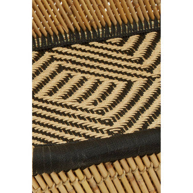 2 Seat Natural & Black Sofa, Rowan