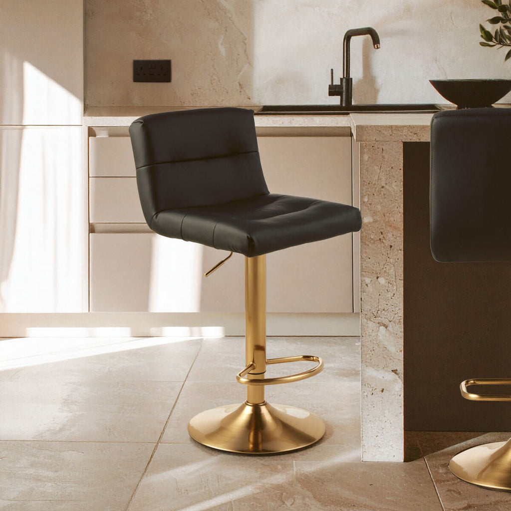 Baina Black Seat Bar Stool