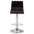 Baina Black Acrylic Bar Stool With Chrome Base