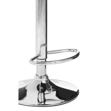 Baina Black Acrylic Bar Stool With Chrome Base