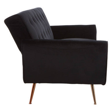 Black Velvet Sofa Bed, Hayton