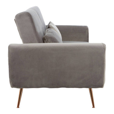 Grey Velvet Sofa Bed, Hatton