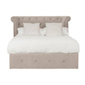 Edison Mink Velvet Ottoman Double Bed