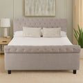 Orlando Light Grey Ottoman King Bed