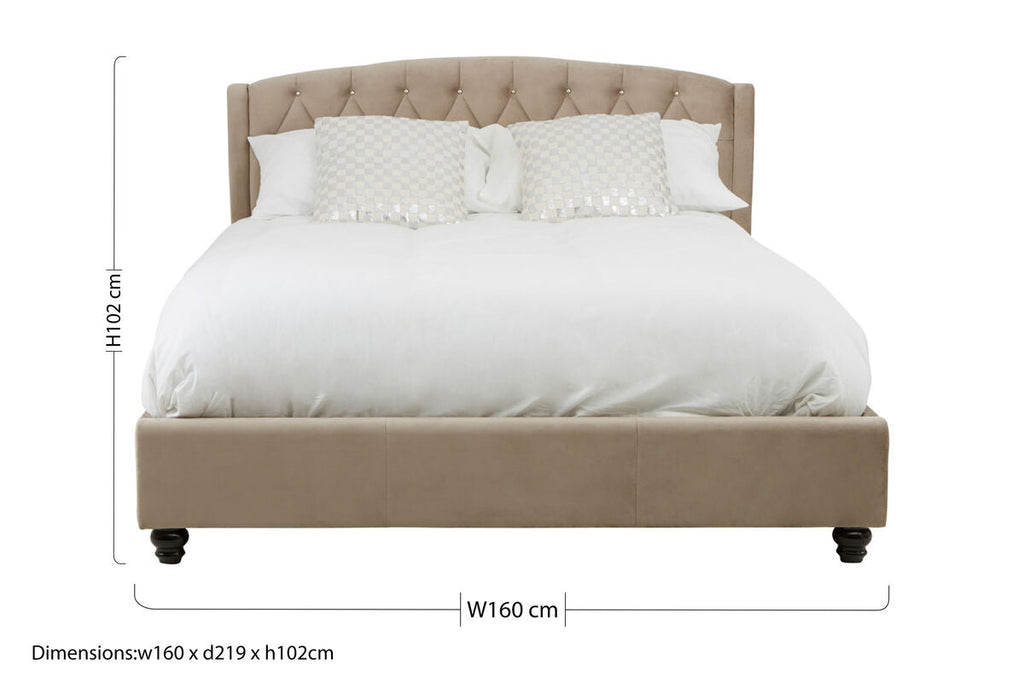 Josephine Mink King Bed Modern