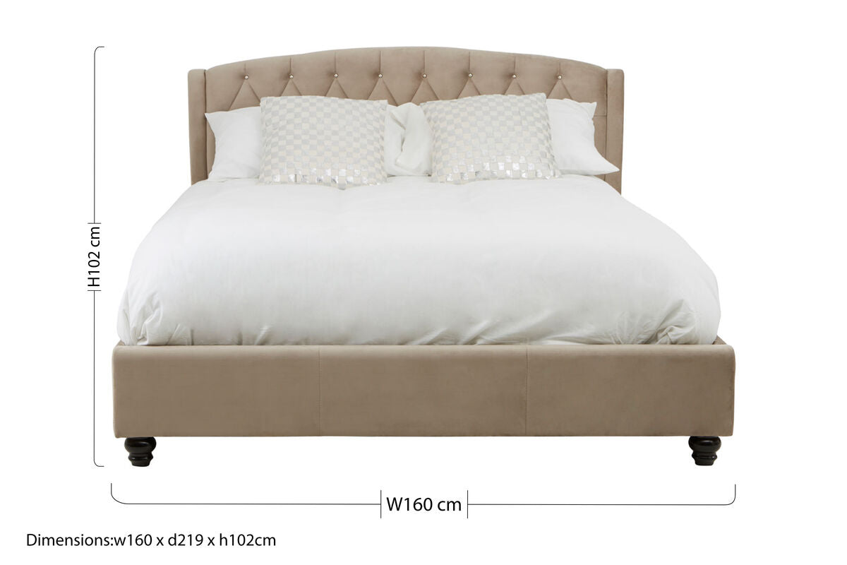 Josephine Mink King Bed Modern
