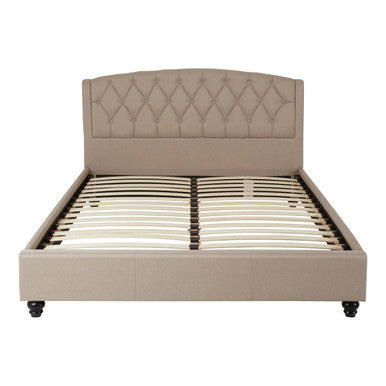 Josephine Beige King Bed Modern