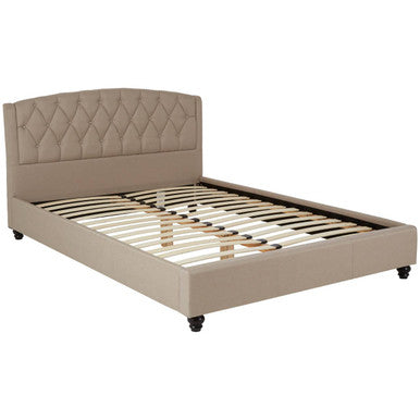Josephine Beige King Bed Modern