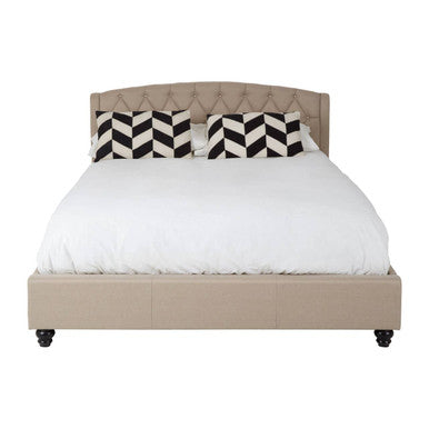 Josephine Beige King Bed Modern