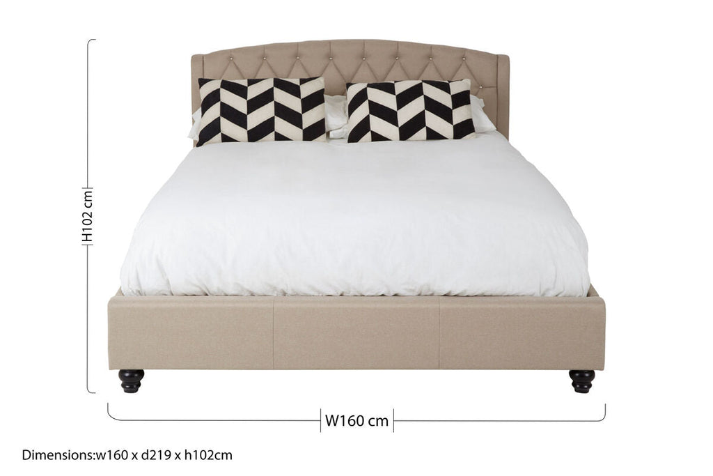 Josephine Beige King Bed Modern