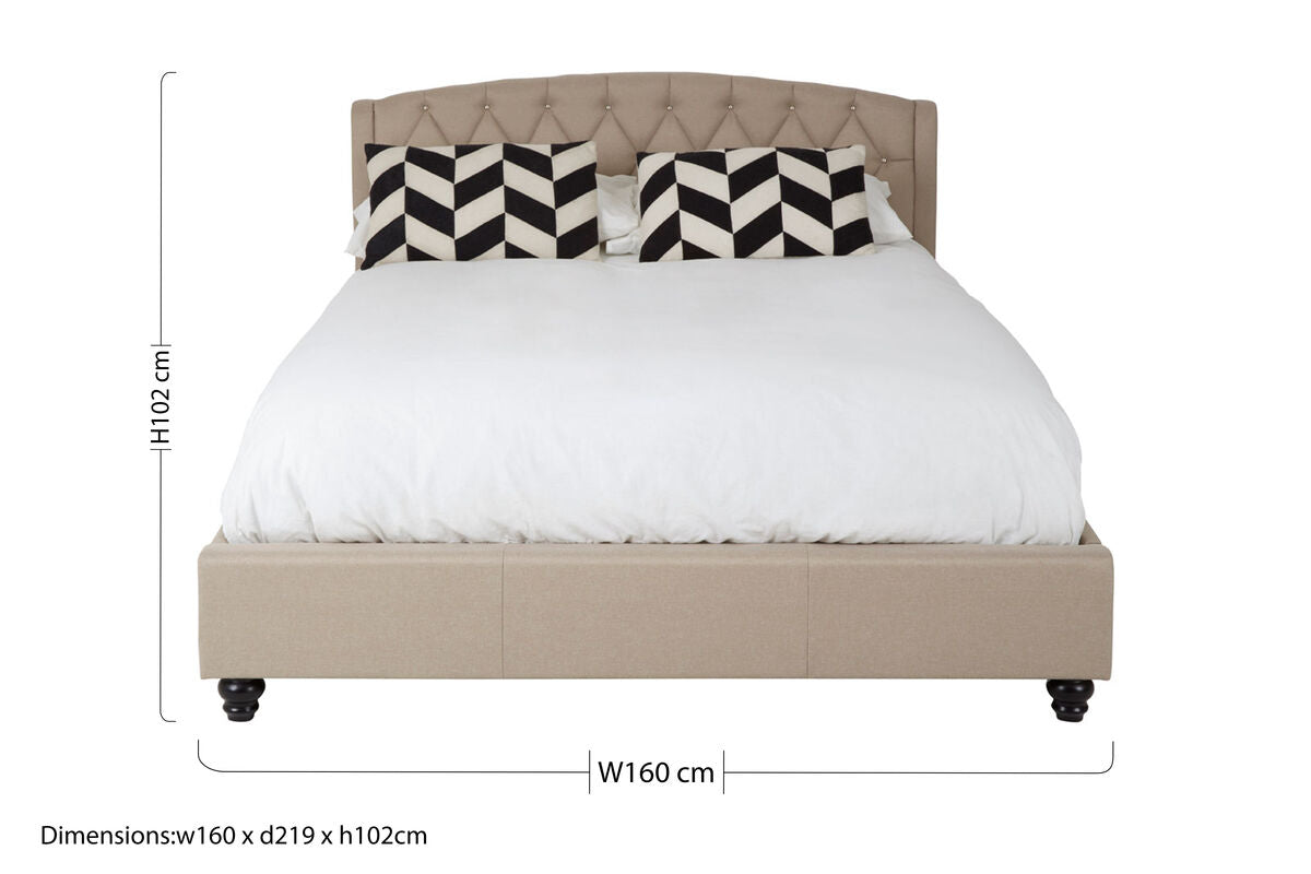 Josephine Beige King Bed Modern