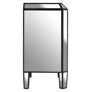 Tiffany 3 Drawer Mirrored Chest Glass Natural Glamorous