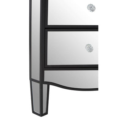 Tiffany 3 Drawer Mirrored Chest Glass Natural Glamorous