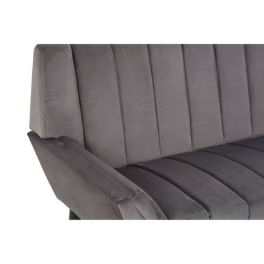 2 Seat Grey Sofa, Savina