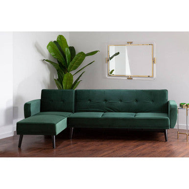 3 Seat Green Sofa Bed, Serene