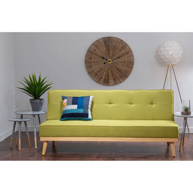 3 Seat Green Sofa Bed, Stockholm