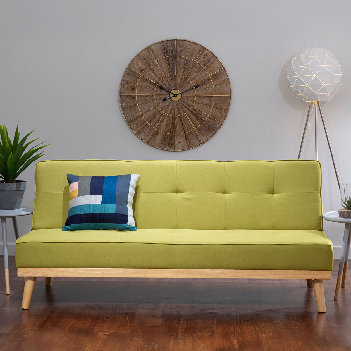 3 Seat Green Sofa Bed, Stockholm