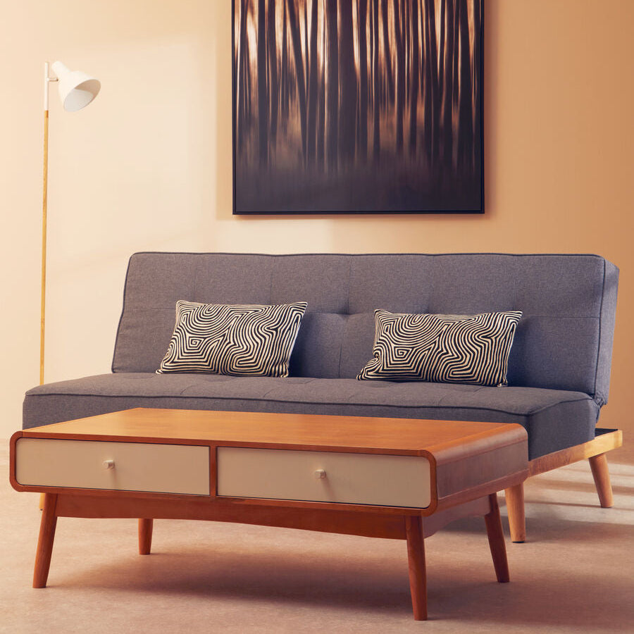 3 Seat Grey Sofa Bed, Stockholm
