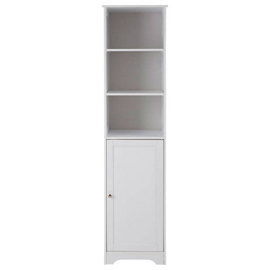 Portern Single Door Pine White Modern Cabinet