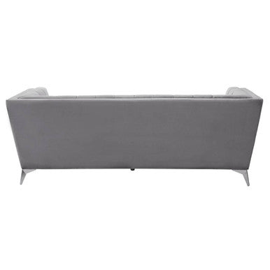 3 Seat Grey Velvet Sofa, Hansa