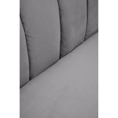 3 Seat Grey Velvet Sofa, Hansa