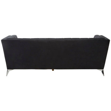 3 Seat Black Velvet Sofa, Hansa