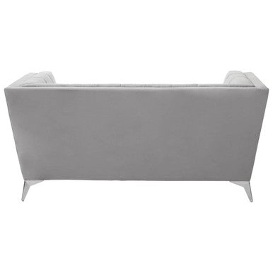 2 Seat Grey Velvet Sofa, Hansa