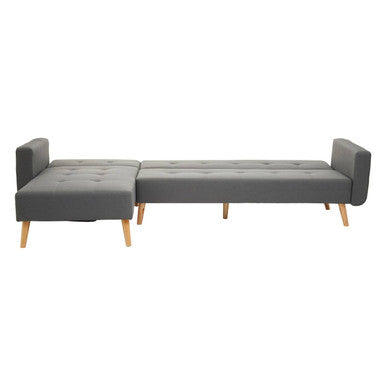Grey Linen Corner Sofa Bed, Hansa Hagen