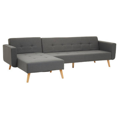 Grey Linen Corner Sofa Bed, Hansa Hagen